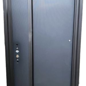 PrimeGuard Steel Security Door – Matte Black 90x210cm