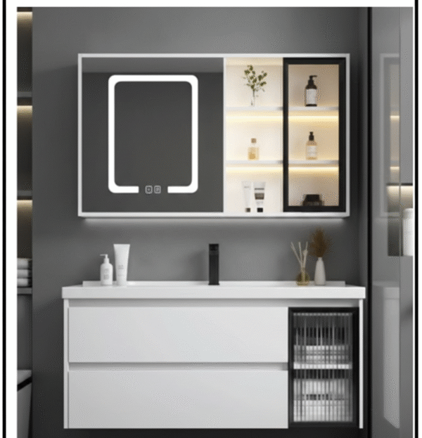 80cm Single bowl Cabinet basin with smart cabinet mirror (OYB2-80)